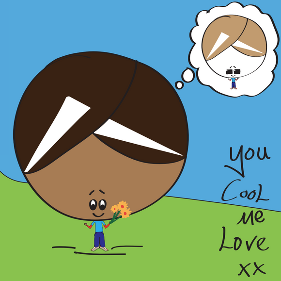 You cool, me love from Cheeky Bonce in colour with flowers