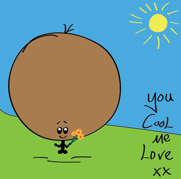 Yeah - they're cool - you know it, let them know it - with this colourful Big Bonce - you cool, me love card.