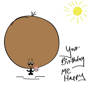 BIG up the birthday love with this Big Bonce birthday card with a splash of sunshine.