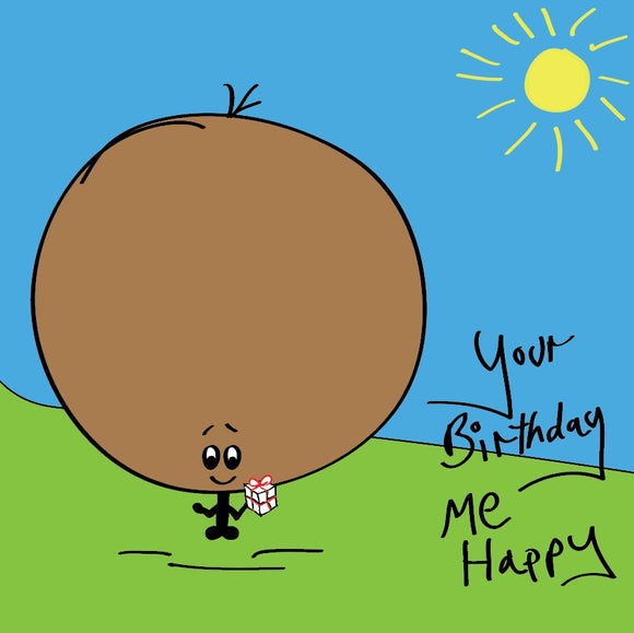 BIG up the birthday love with this colourful Big Bonce birthday card with a splash of sunshine.