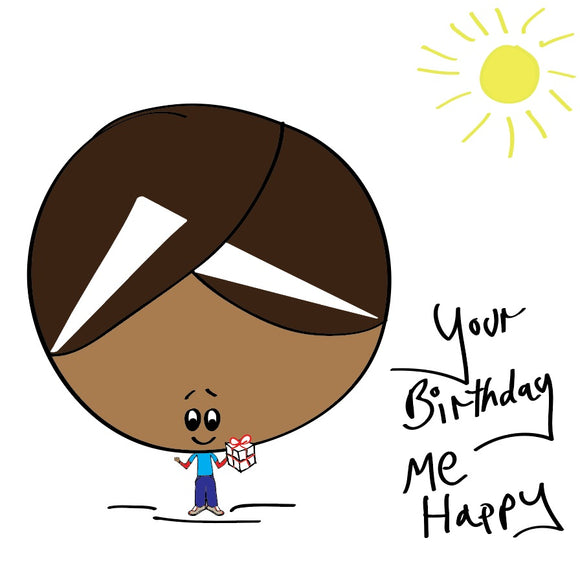 Keep the birthday love simple with this Cheeky Bonce birthday card with a splash of sunshine.