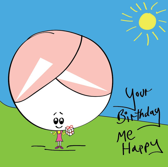 Cheeky Bonce your birthday me happy in colour with sunshine