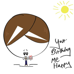 Keep the birthday love simple with this Daddy Bonce birthday card with a splash of sunshine.