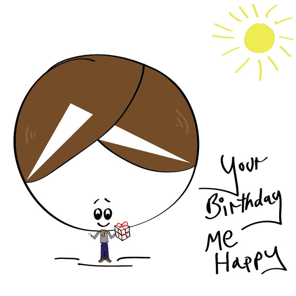Keep the birthday love simple with this Daddy Bonce birthday card with a splash of sunshine.