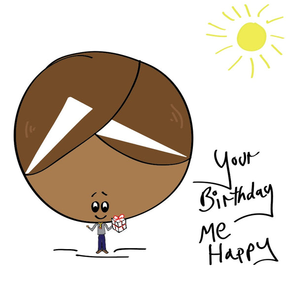 Keep the birthday love simple with this Daddy Bonce birthday card with a splash of sunshine.