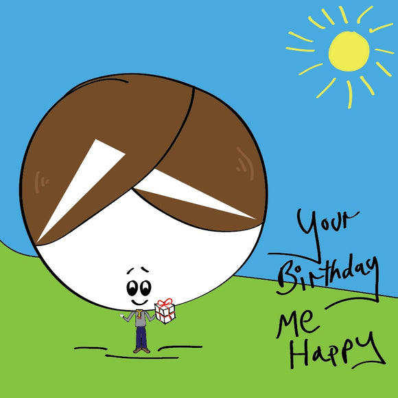 Share the birthday love with this colourful Daddy Bonce birthday card with a splash of sunshine.