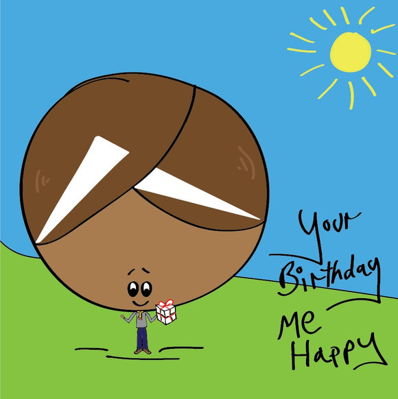 Share the birthday love with this colourful Daddy Bonce birthday card with a splash of sunshine.