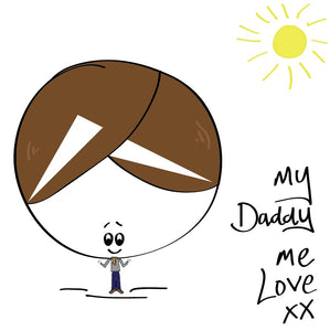 Dads rock, right - don't wait for Fathers' day to let them know - with this my daddy me love card with a splash of sunshine.
