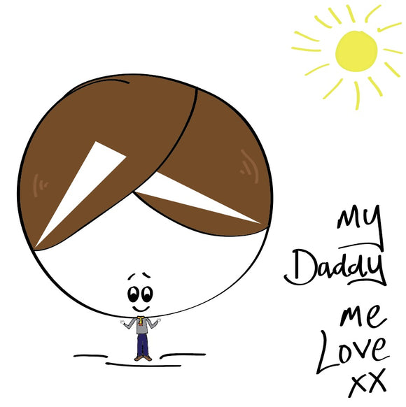 Dads rock, right - don't wait for Fathers' day to let them know - with this my daddy me love card with a splash of sunshine.