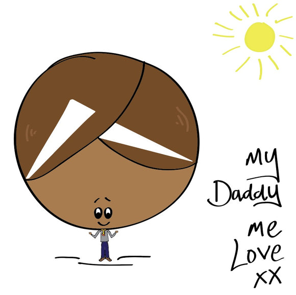 Dads rock, right - don't wait for Fathers' day to let them know - with this my daddy me love card with a splash of sunshine.