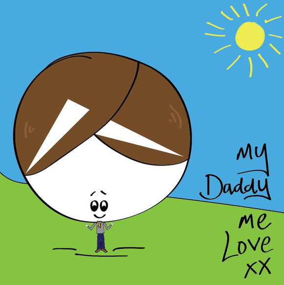 Dads rock, right - don't wait for Fathers' day to let them know - with this colourful my daddy me love card with a splash of sunshine.