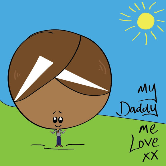 Dads rock, right - don't wait for Fathers' day to let them know - with this colourful my daddy me love card with a splash of sunshine.