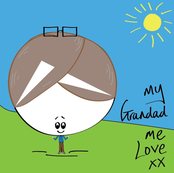 Yep, every grandad is just super lovely - why not tell them with this colourful my grandad me love card with a splash of sunshine. 
