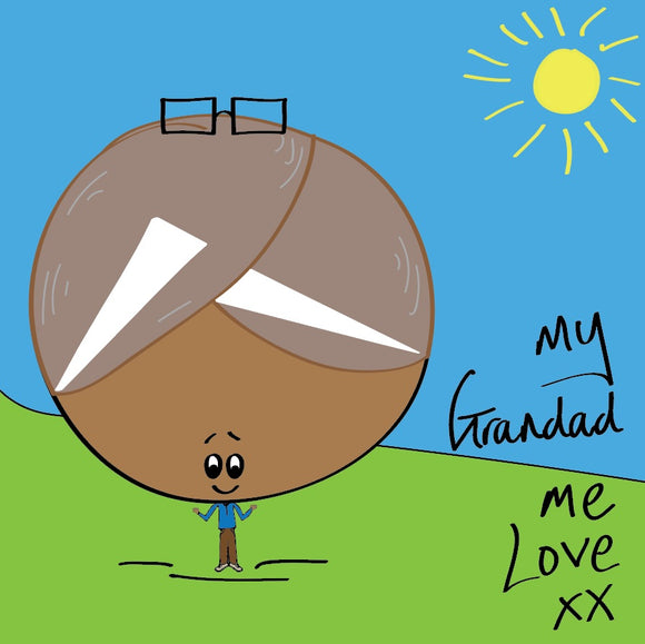 Yep, every grandad is just super lovely - why not tell them with this colourful my grandad me love card with a splash of sunshine. 