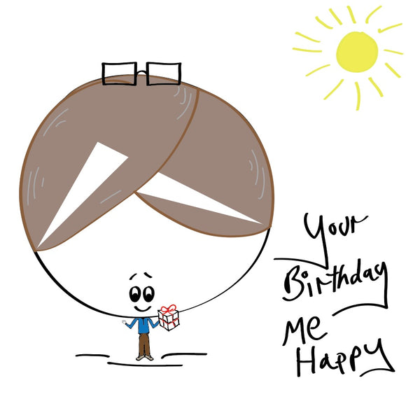 Keep the birthday love simple with this Grandad Bonce birthday card with a splash of sunshine.