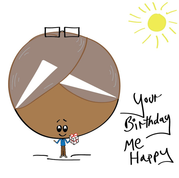 Keep the birthday love simple with this Grandad Bonce birthday card with a splash of sunshine.