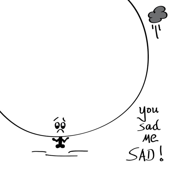 We all get sad sometimes, let them know you're there for them - with this Massive Bonce you sad me sad card.