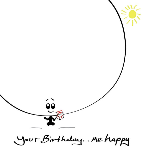 Keep the birthday love simple but MASSIVE with this MASSIVE Bonce birthday card with a splash of sunshine.