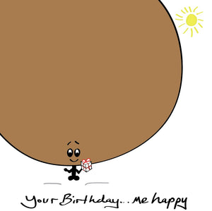 Keep the birthday love simple but MASSIVE with this MASSIVE Bonce birthday card with a splash of sunshine.