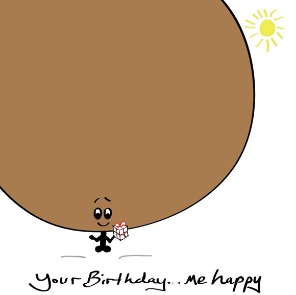 Keep the birthday love simple but MASSIVE with this MASSIVE Bonce birthday card with a splash of sunshine.