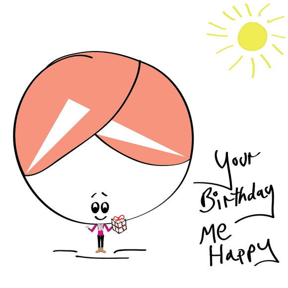 Keep the birthday love simple with this Mummy Bonce birthday card with a splash of sunshine.