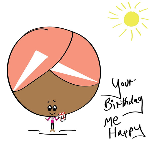 Keep the birthday love simple with this Mummy Bonce birthday card with a splash of sunshine.