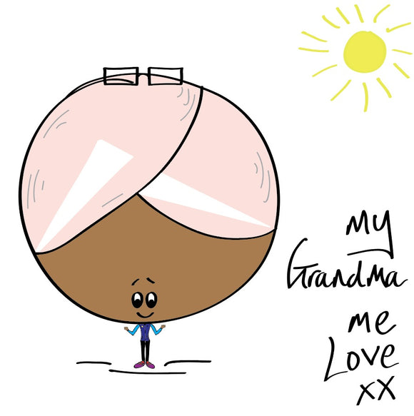 Yep, every grandma is just flat out cool - so share the love with this my grandma me love card with a splash of sunshine. 