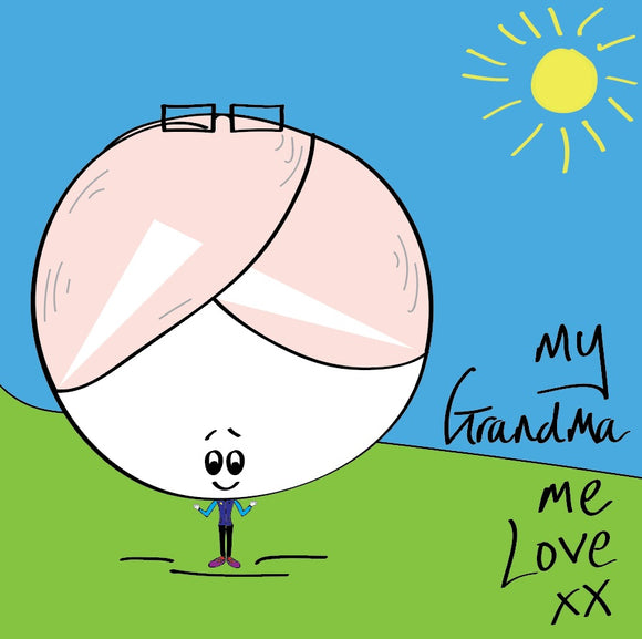 Yep, every grandma is just flat out cool - so share the love with this colourful my grandma me love card with a splash of sunshine. 