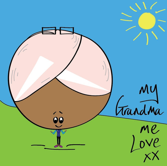 Yep, every grandma is just flat out cool - so share the love with this colourful my grandma me love card with a splash of sunshine. 