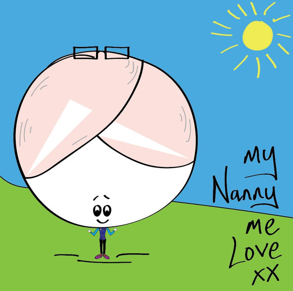 Yep, every nanny is just flat out cool - so share the love with this colourful my nanny me love card with a splash of sunshine. 