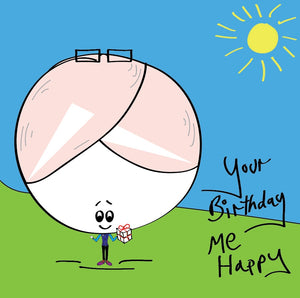 Share the birthday love with this colourful Nanny Bonce birthday card with a splash of sunshine.