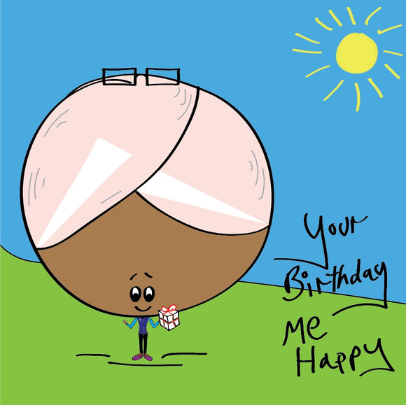 Share the birthday love with this colourful Nanny Bonce birthday card with a splash of sunshine.