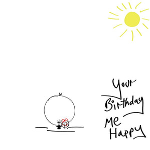 Size doesn't matter - but the birthday love does - so share some with this super cute Tiddly Bonce birthday card with a splash of sunshine. 
