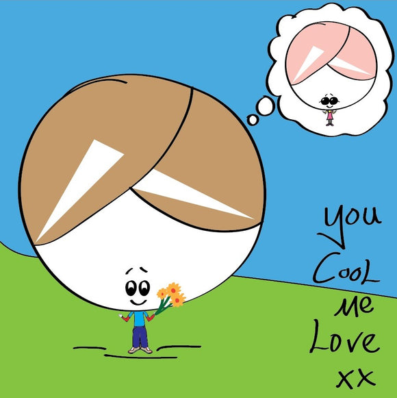 Yeah - they're cool - you know it, let them know it - with this colourful - you cool, me love card.