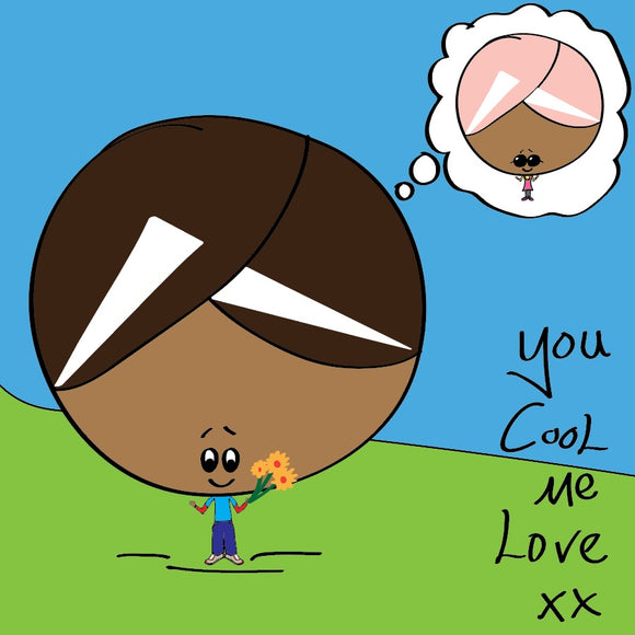Yeah - they're cool - you know it, let them know it - with this colourful - you cool, me love card.