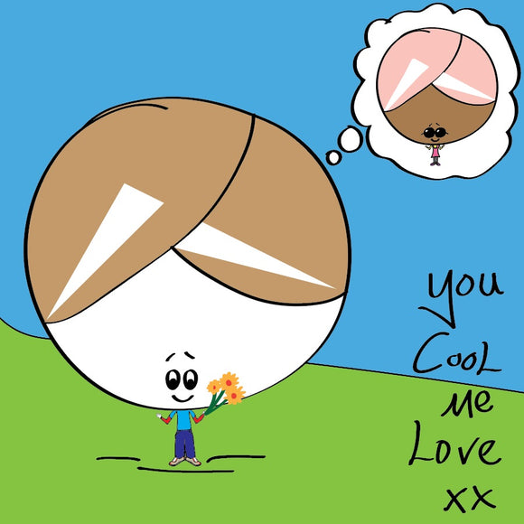 Yeah - they're cool - you know it, let them know it - with this colourful - you cool, me love card.