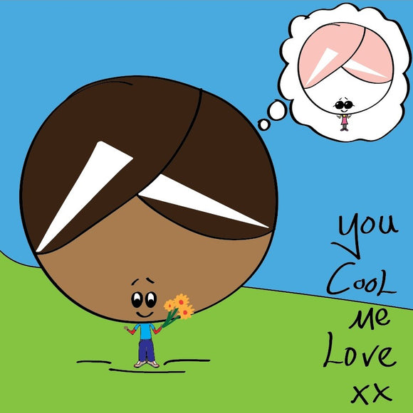 Yeah - they're cool - you know it, let them know it - with this colourful - you cool, me love card.